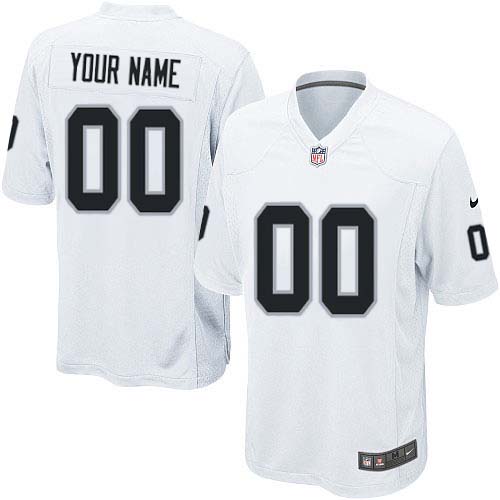 Nike Oakland Raiders Customized White Stitched Youth NFL Jersey